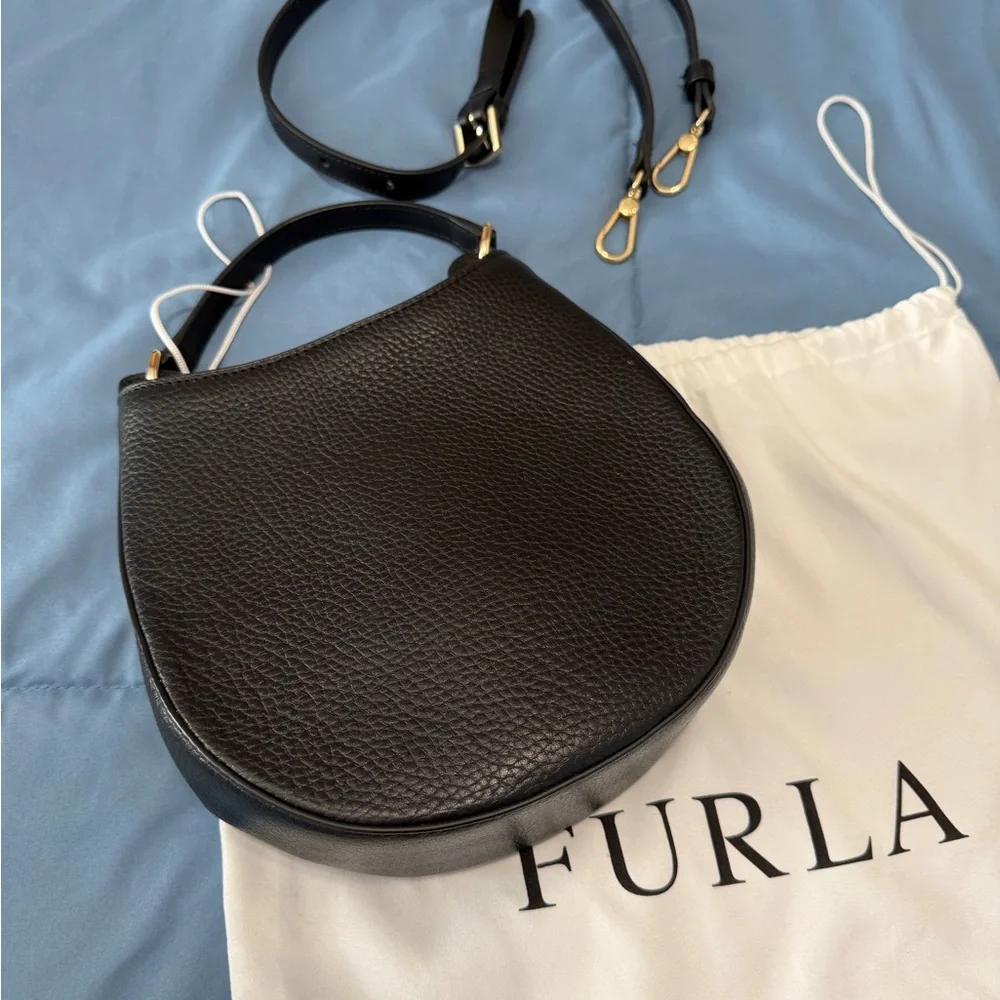 Furla Black Crossbody Bag with silver hardware - Picture 6 of 7